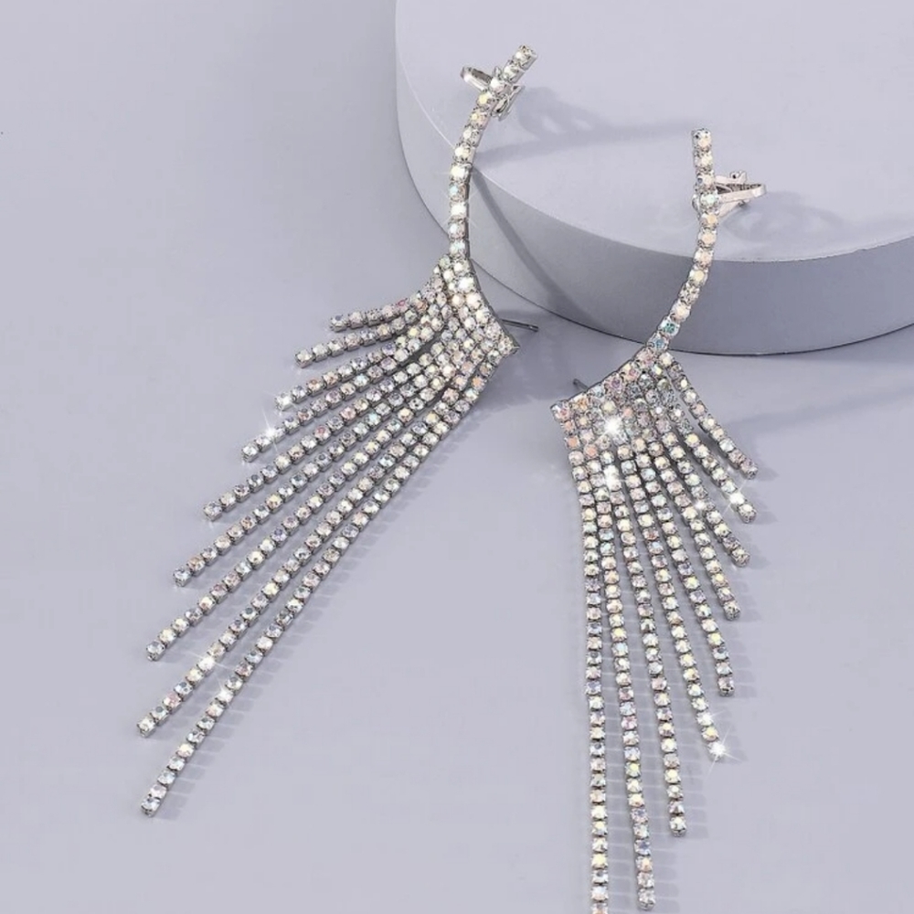 Bling Rhinestone Ear Climbers